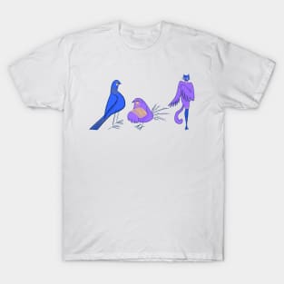 The blue bird, the purple bird and the imposter T-Shirt